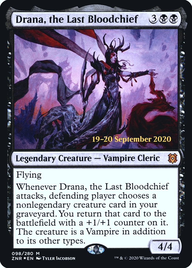 Drana, the Last Bloodchief [Zendikar Rising Prerelease Promos] | Good Games Morley