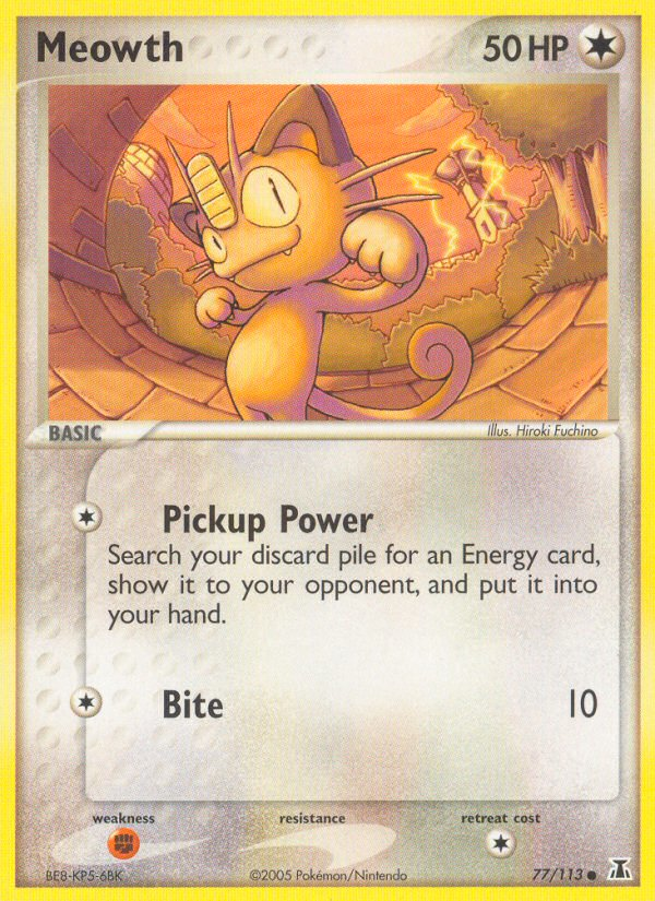 Meowth (77/113) [EX: Delta Species] | Good Games Morley