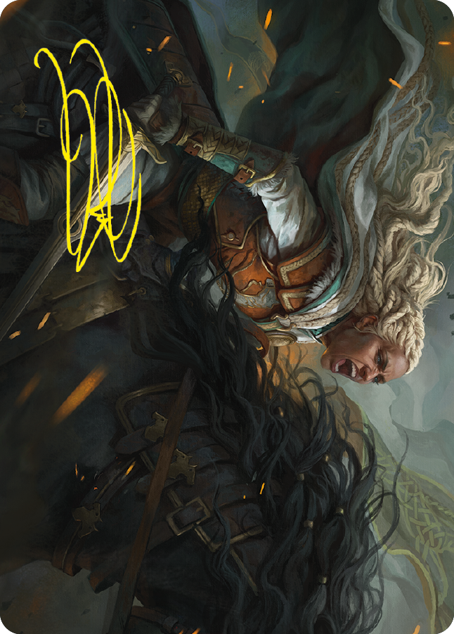 Eowyn, Fearless Knight Art Card (Gold-Stamped Signature) [The Lord of the Rings: Tales of Middle-earth Art Series] | Good Games Morley