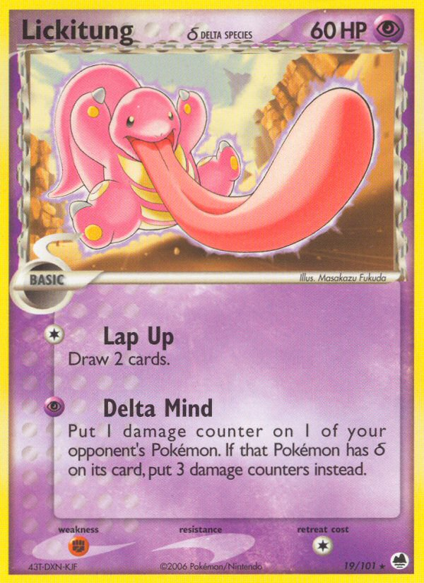Lickitung (19/101) (Delta Species) [EX: Dragon Frontiers] | Good Games Morley