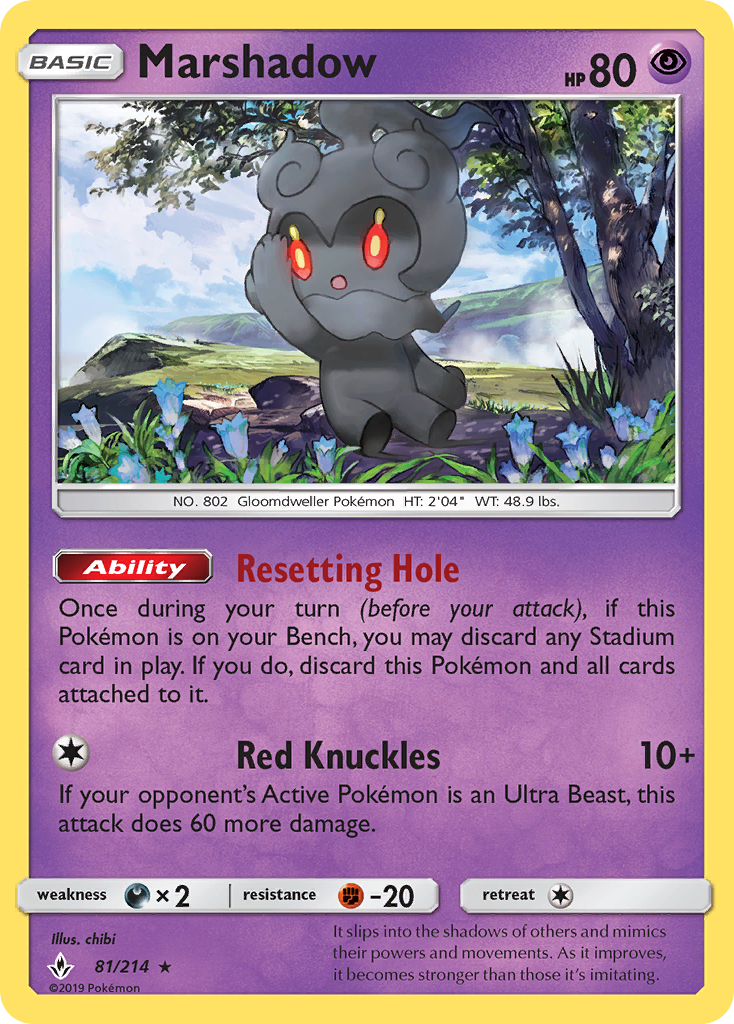 Marshadow (81/214) [Sun & Moon: Unbroken Bonds] | Good Games Morley