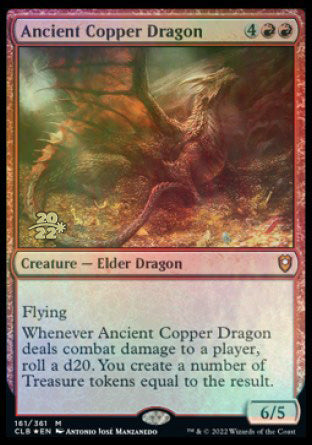 Ancient Copper Dragon [Commander Legends: Battle for Baldur's Gate Prerelease Promos] | Good Games Morley