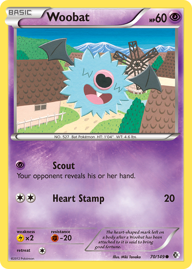 Woobat (70/149) [Black & White: Boundaries Crossed] | Good Games Morley