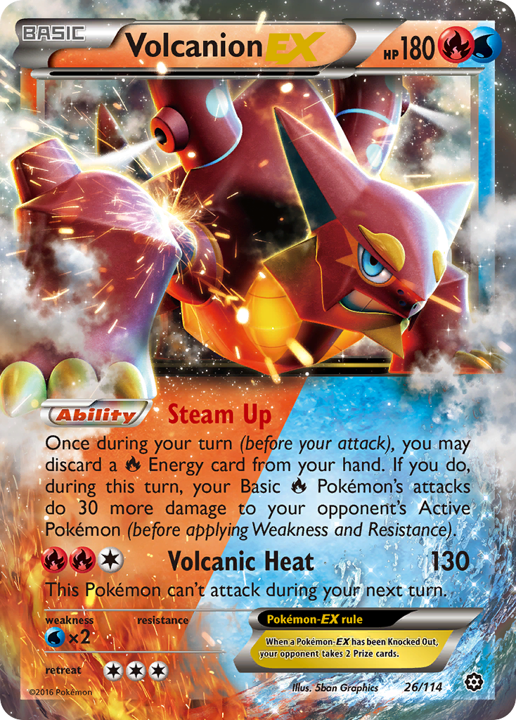 Volcanion EX (26/114) [XY: Steam Siege] | Good Games Morley