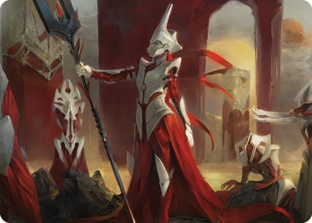 Porcelain Zealot Art Card [Phyrexia: All Will Be One Art Series] | Good Games Morley
