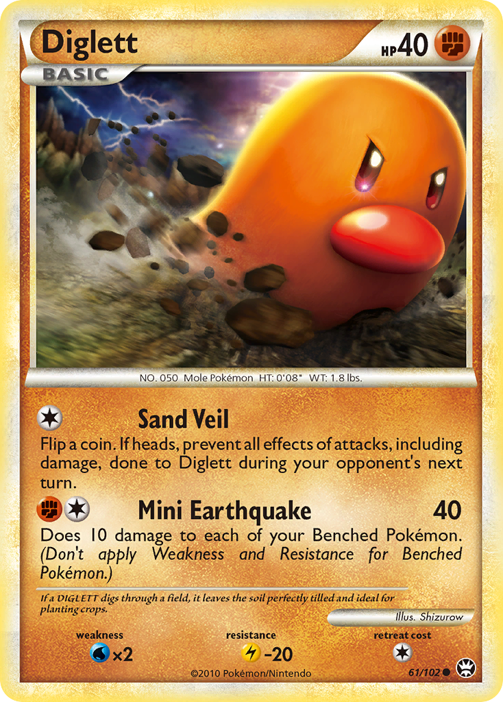 Diglett (61/102) [HeartGold & SoulSilver: Triumphant] | Good Games Morley