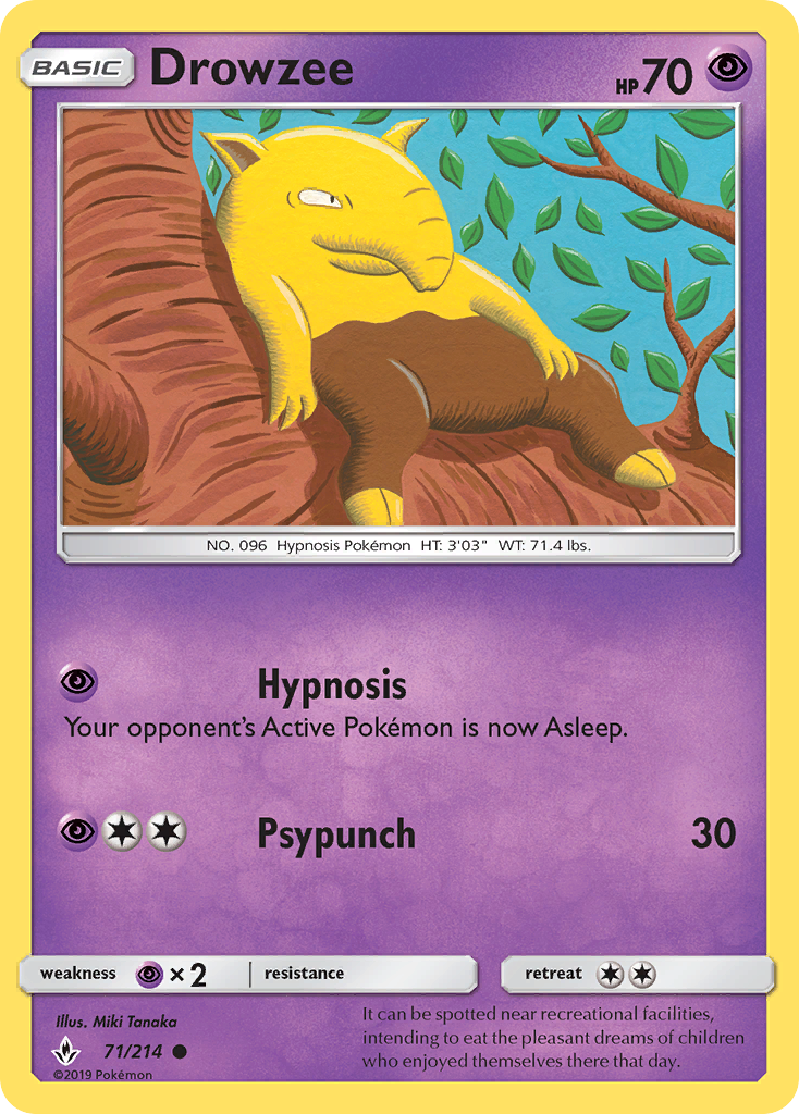 Drowzee (71/214) [Sun & Moon: Unbroken Bonds] | Good Games Morley