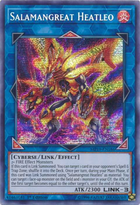 Salamangreat Heatleo [MP19-EN186] Prismatic Secret Rare | Good Games Morley
