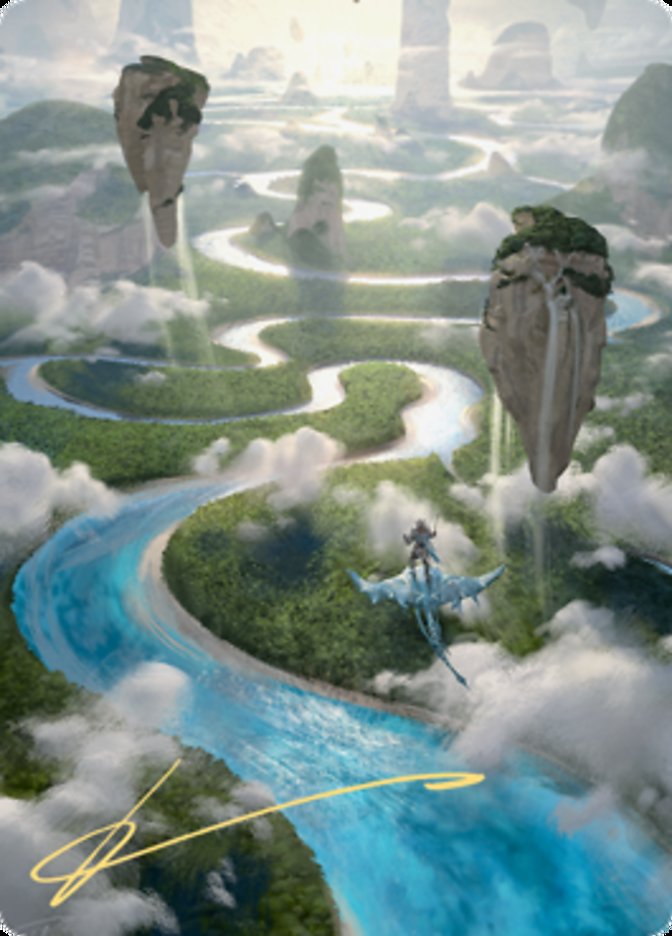 Clearwater Pathway Art Card (Gold-Stamped Signature) [Zendikar Rising Art Series] | Good Games Morley