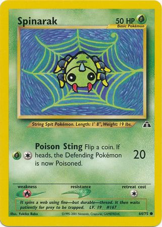 Spinarak (64/75) [Neo Discovery Unlimited] | Good Games Morley