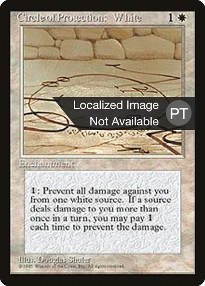 Circle of Protection: White [Fourth Edition (Foreign Black Border)] | Good Games Morley