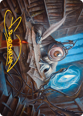 Unblinking Observer Art Card (Gold-Stamped Signature) [Innistrad: Midnight Hunt Art Series] | Good Games Morley