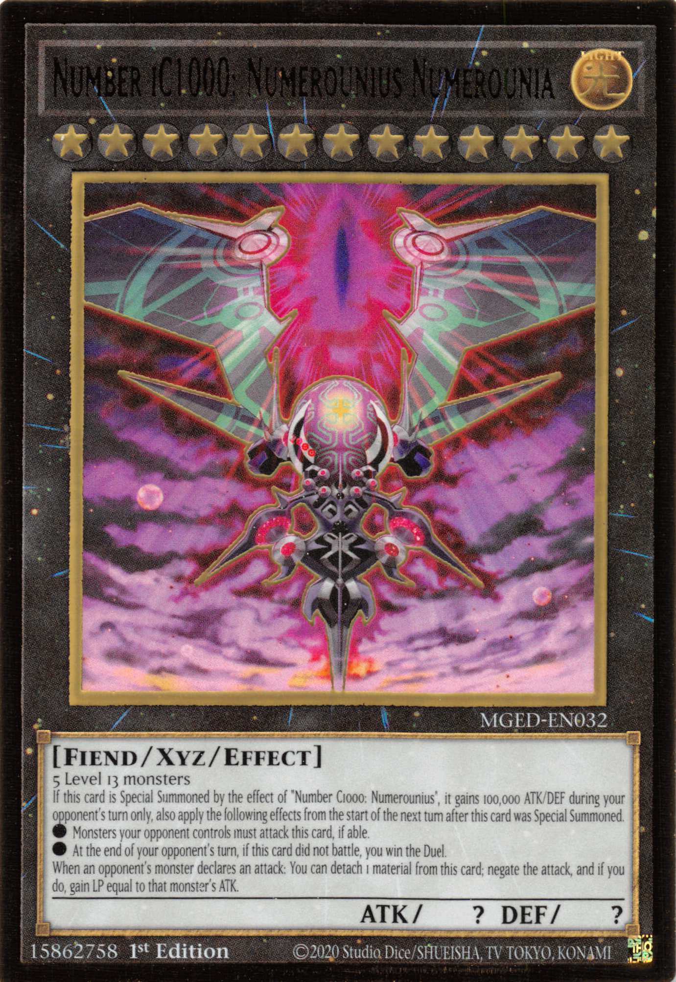 Number iC1000: Numerounius Numerounia [MGED-EN032] Gold Rare | Good Games Morley