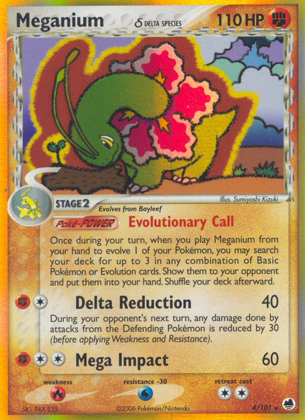 Meganium (4/101) (Delta Species) [EX: Dragon Frontiers] | Good Games Morley