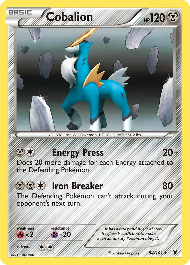 Cobalion (84/101) (Battle Arena Deck Exclusive) (Theme Deck Exclusive) [Black & White: Noble Victories] | Good Games Morley