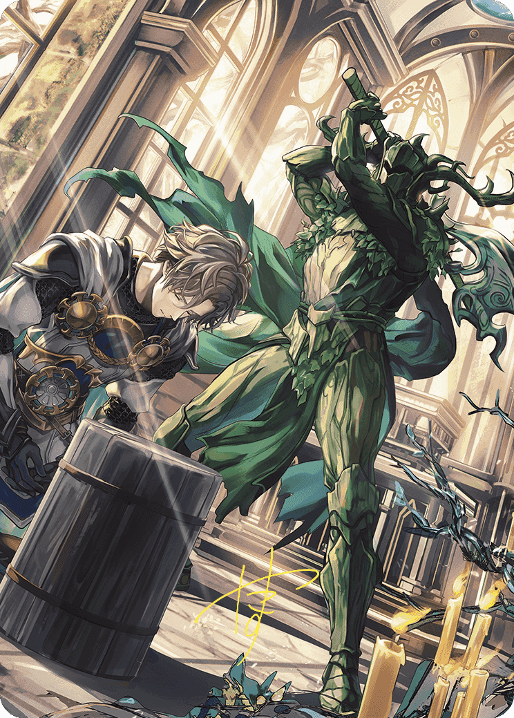 Karmic Justice Anime Art Card (Gold-Stamped Signature) [Wilds of Eldraine Art Series] | Good Games Morley