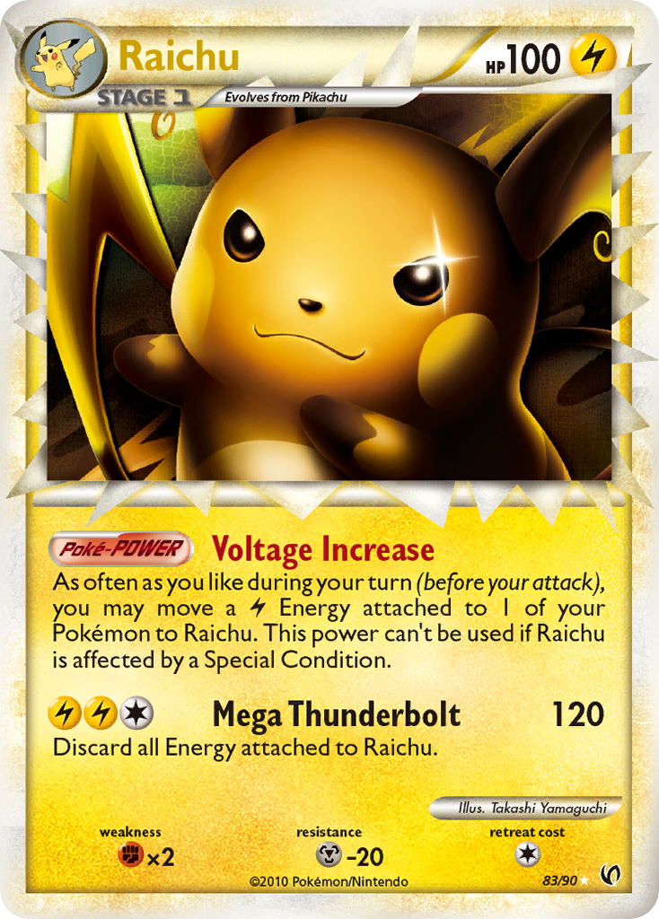 Raichu (83/90) [HeartGold & SoulSilver: Undaunted] | Good Games Morley