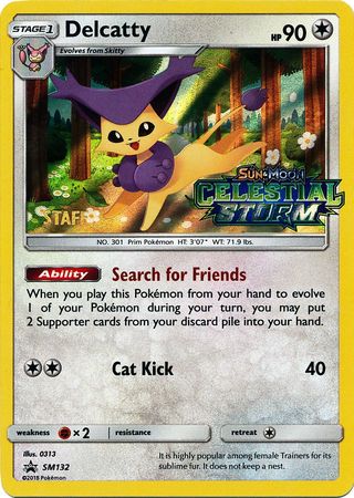 Delcatty (SM132) (Staff Prerelease Promo) [Sun & Moon: Black Star Promos] | Good Games Morley