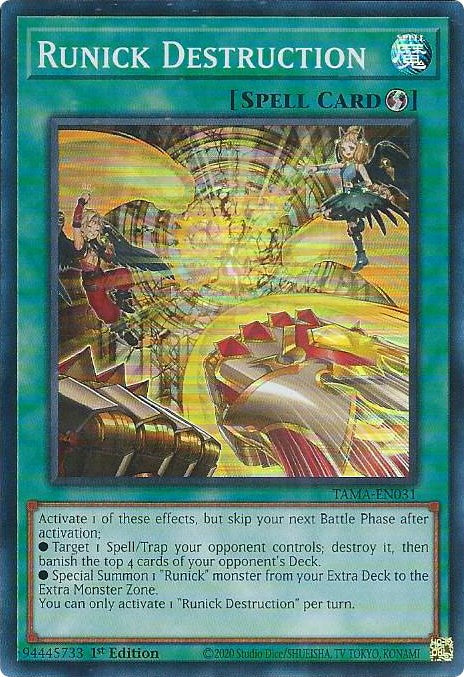 Runick Destruction [TAMA-EN031] Super Rare | Good Games Morley