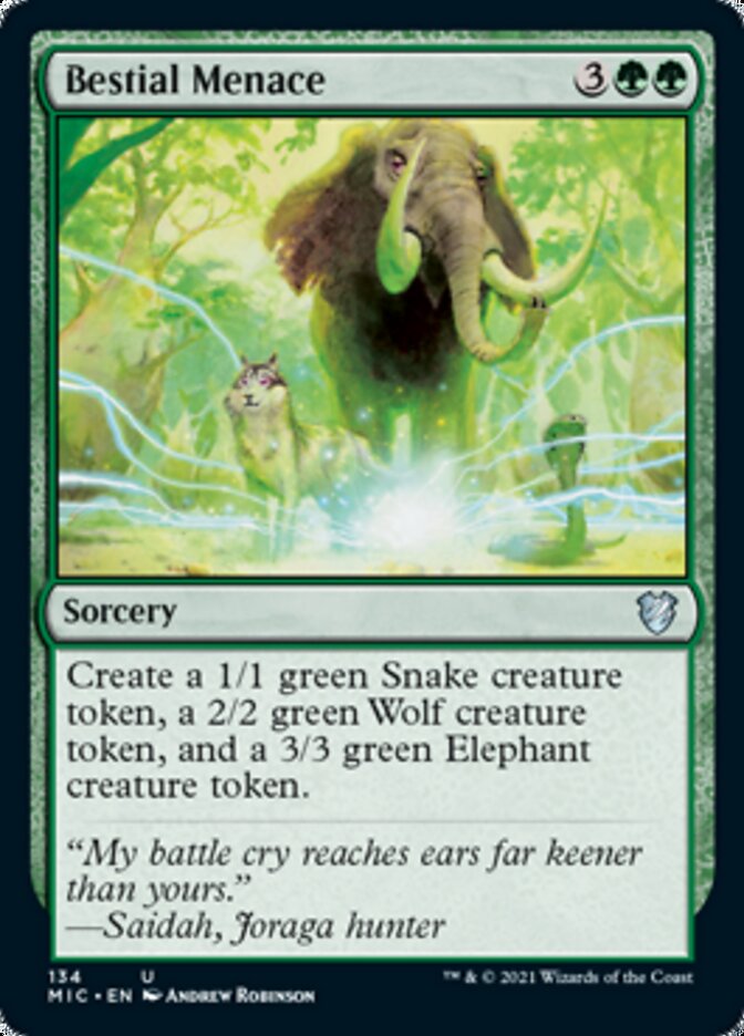 Bestial Menace [Innistrad: Midnight Hunt Commander] | Good Games Morley