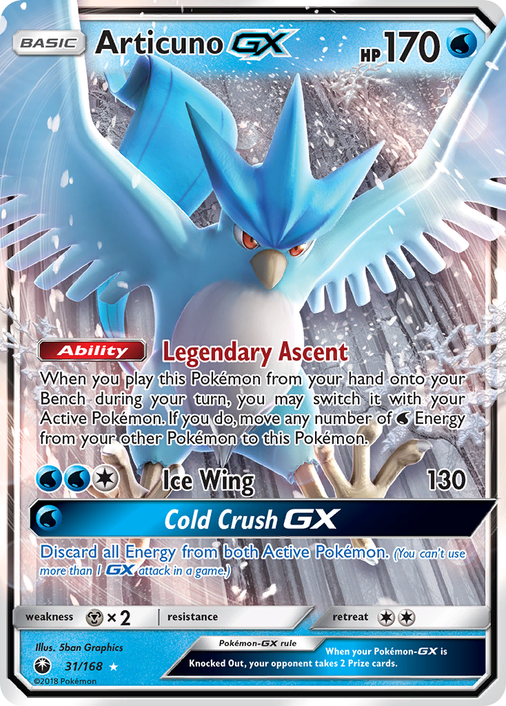 Articuno GX (31/168) [Sun & Moon: Celestial Storm] | Good Games Morley
