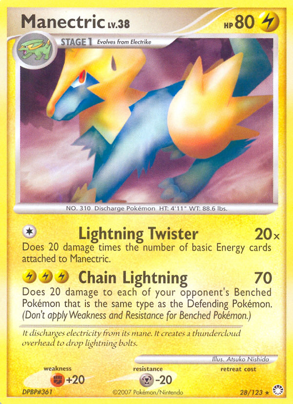 Manectric (28/123) [Diamond & Pearl: Mysterious Treasures] | Good Games Morley