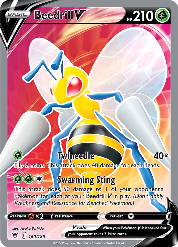 Beedrill V (160/189) [Sword & Shield: Astral Radiance] | Good Games Morley