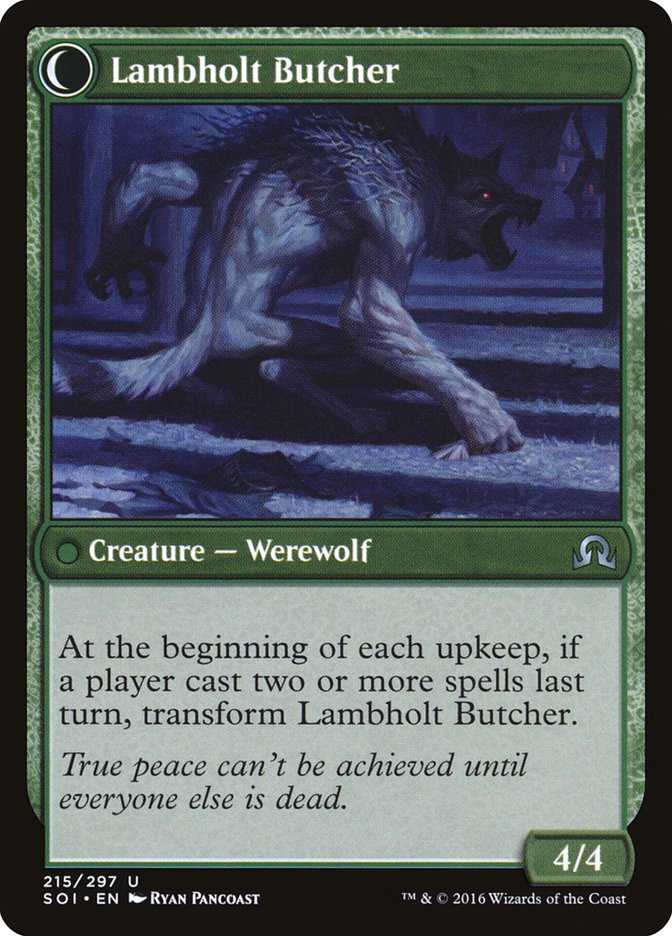 Lambholt Pacifist // Lambholt Butcher [Shadows over Innistrad] | Good Games Morley