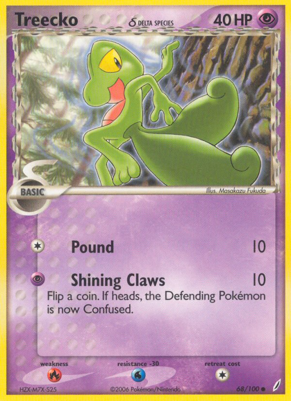 Treecko (68/100) (Delta Species) [EX: Crystal Guardians] | Good Games Morley