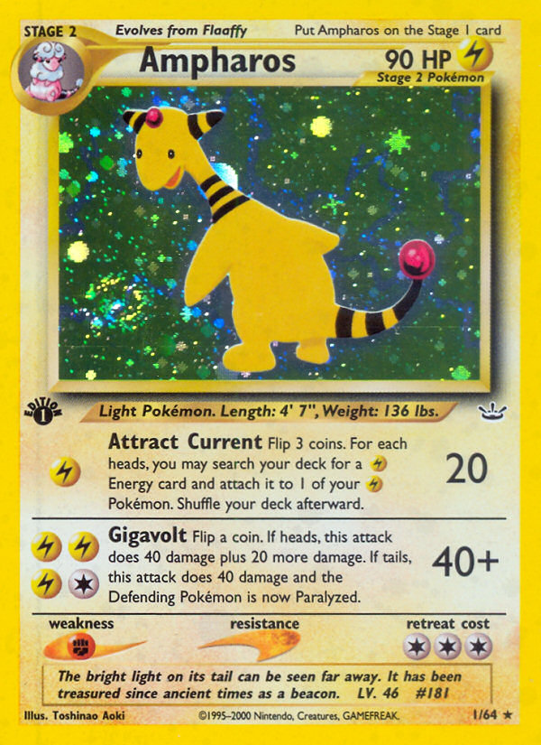 Ampharos (1/64) [Neo Revelation 1st Edition] | Good Games Morley