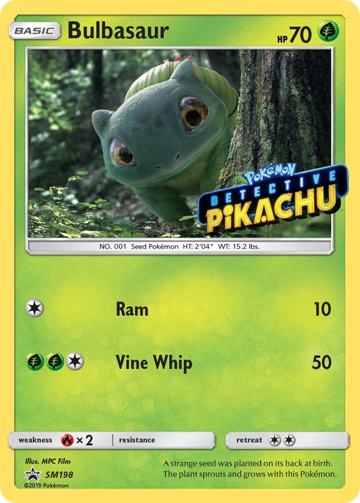 Bulbasaur (SM198) (Detective Pikachu Stamped) [Sun & Moon: Black Star Promos] | Good Games Morley