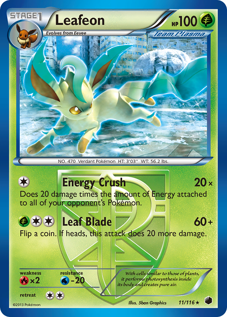 Leafeon (11/116) [Black & White: Plasma Freeze] | Good Games Morley