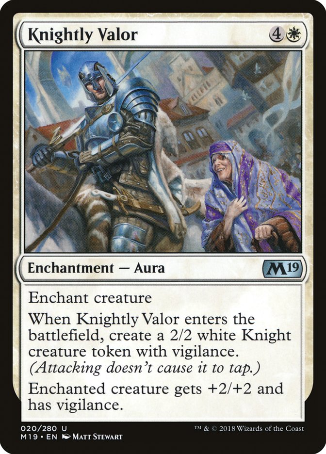 Knightly Valor [Core Set 2019] | Good Games Morley