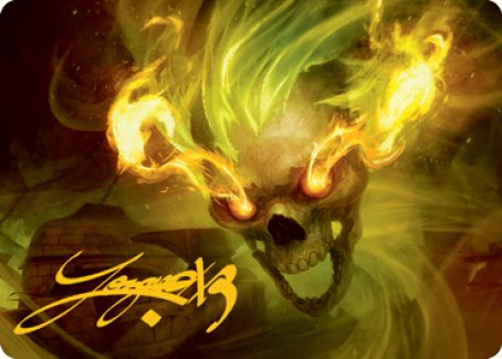 Flameskull Art Card (Gold-Stamped Signature) [Dungeons & Dragons: Adventures in the Forgotten Realms Art Series] | Good Games Morley