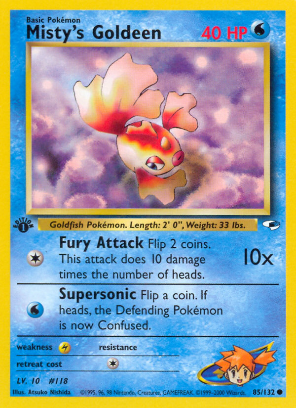 Misty's Goldeen (85/132) [Gym Heroes 1st Edition] | Good Games Morley