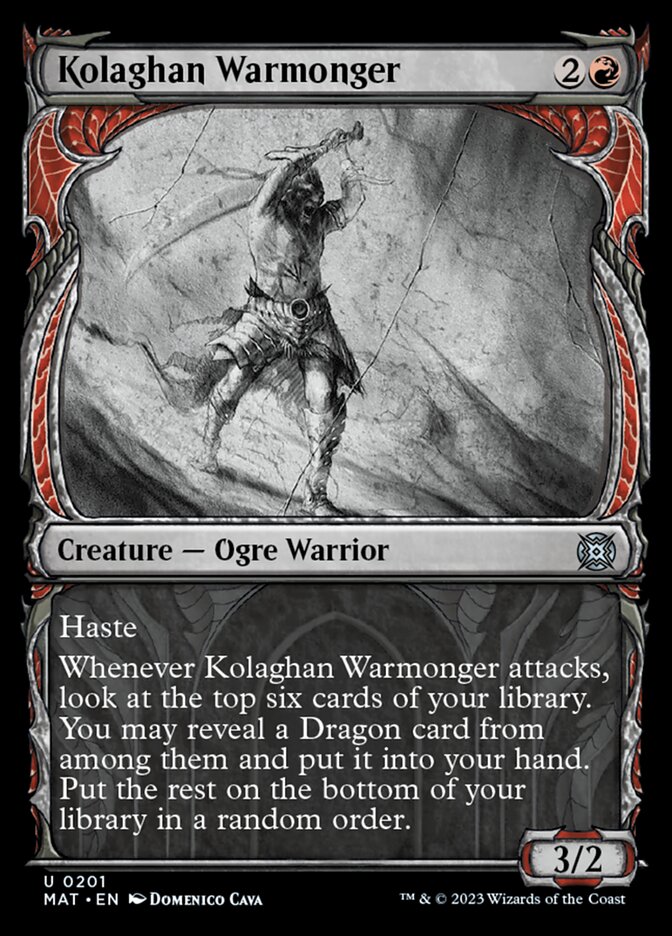 Kolaghan Warmonger (Showcase Halo Foil) [March of the Machine: The Aftermath] | Good Games Morley