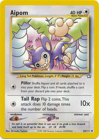 Aipom (26/111) [Neo Genesis Unlimited] | Good Games Morley