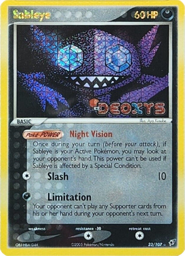 Sableye (23/107) (Stamped) [EX: Deoxys] | Good Games Morley