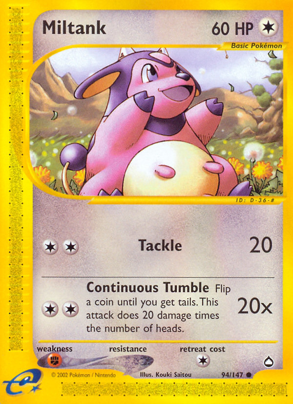 Miltank (94/147) [Aquapolis] | Good Games Morley