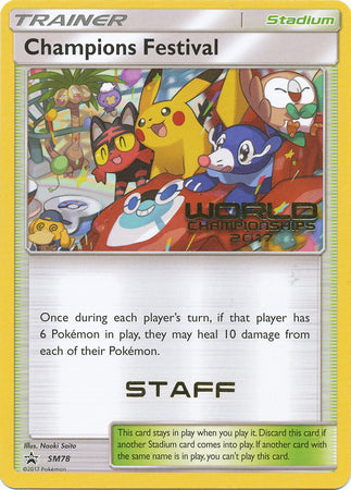 Champions Festival (SM78) (2017 Staff) [Sun & Moon: Black Star Promos] | Good Games Morley