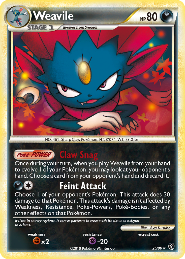Weavile (25/90) [HeartGold & SoulSilver: Undaunted] | Good Games Morley
