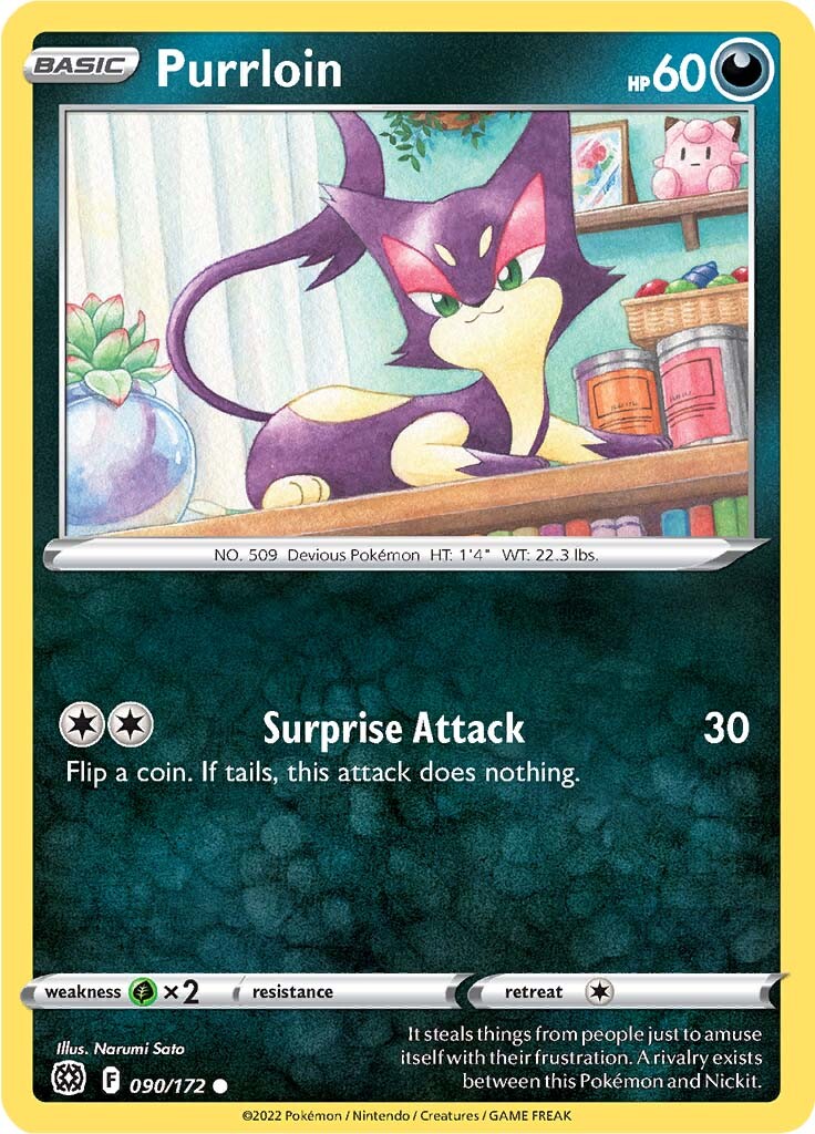 Purrloin (090/172) [Sword & Shield: Brilliant Stars] | Good Games Morley