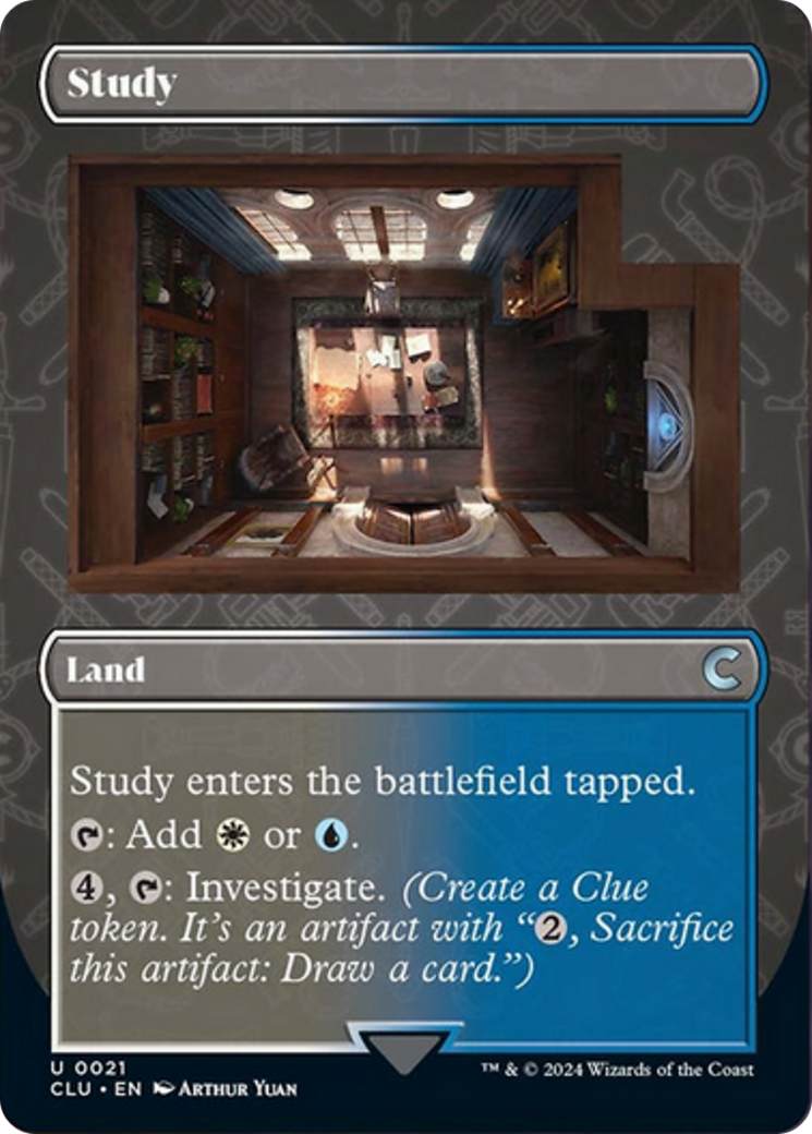 Study (Borderless) [Ravnica: Clue Edition] | Good Games Morley