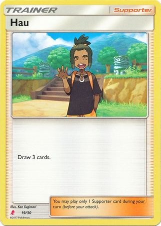Hau (19/30) [Sun & Moon: Trainer Kit - Lycanroc] | Good Games Morley