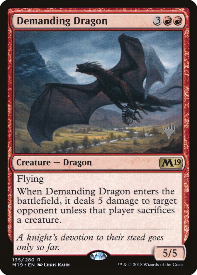 Demanding Dragon (Promo Pack) [Core Set 2019 Promos] | Good Games Morley