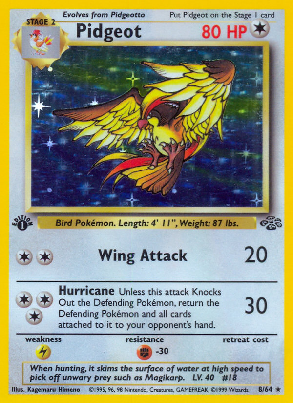 Pidgeot (8/64) [Jungle 1st Edition] | Good Games Morley