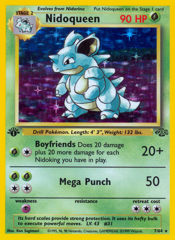 Nidoqueen (7/64) [Jungle 1st Edition] | Good Games Morley