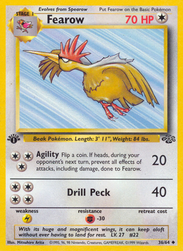 Fearow (36/64) [Jungle 1st Edition] | Good Games Morley