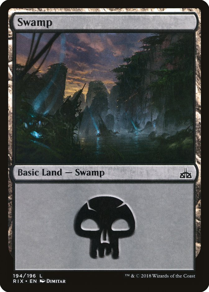 Swamp (194) [Rivals of Ixalan] | Good Games Morley