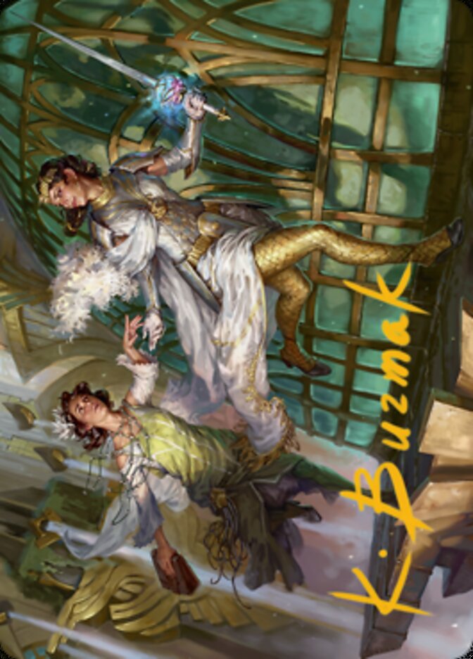 Daring Escape Art Card (Gold-Stamped Signature) [Streets of New Capenna Art Series] | Good Games Morley